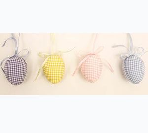 Gingham egg with bow