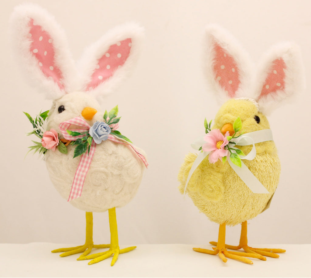 Easter chick with bunny ears