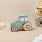 Mini farm wooden tractor money box