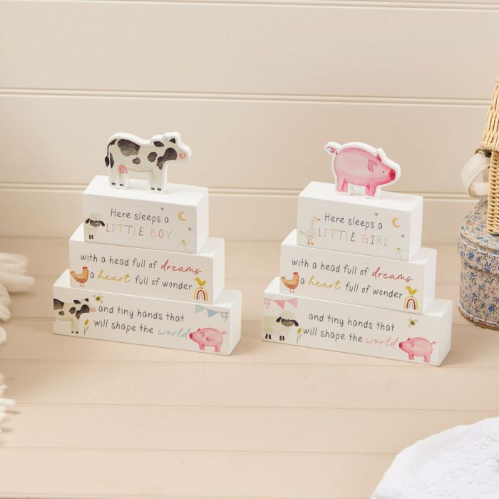 Mini farm wood stacking block