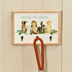 Waiting for walkies dog lead framed plaque