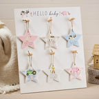 Mini farm ceramic star hanging decs