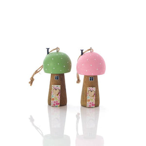 Toadstool house hanging decs