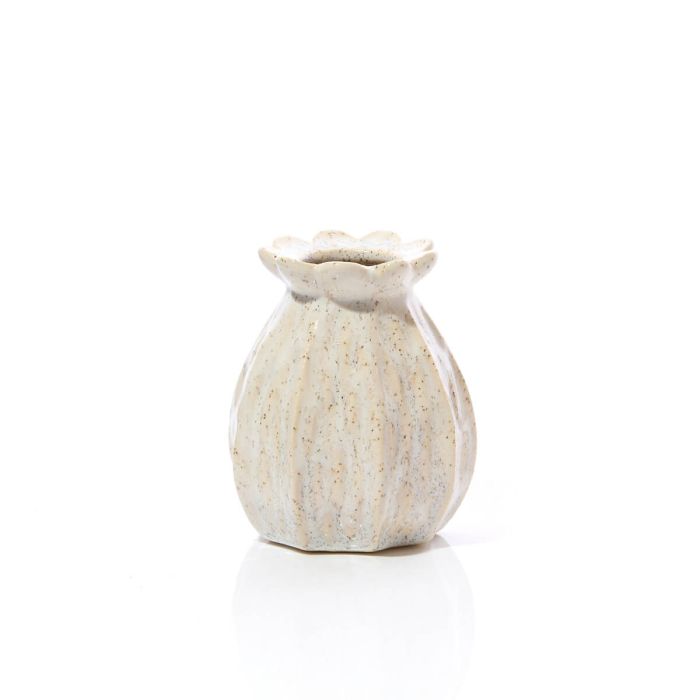 Ceramic poppy seed textured vase (small)