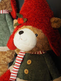 Cute Christmas bear with woolly hat (95cmH)