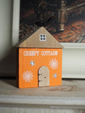 Wooden orange creepy cottage