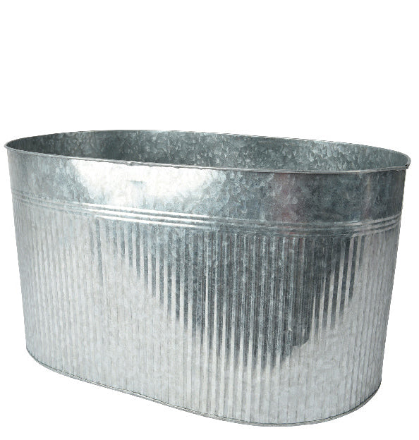 Planter zinc oval outdoor