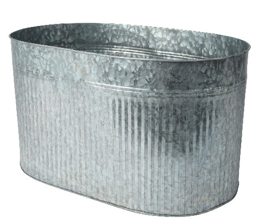 Planter zinc oval outdoor
