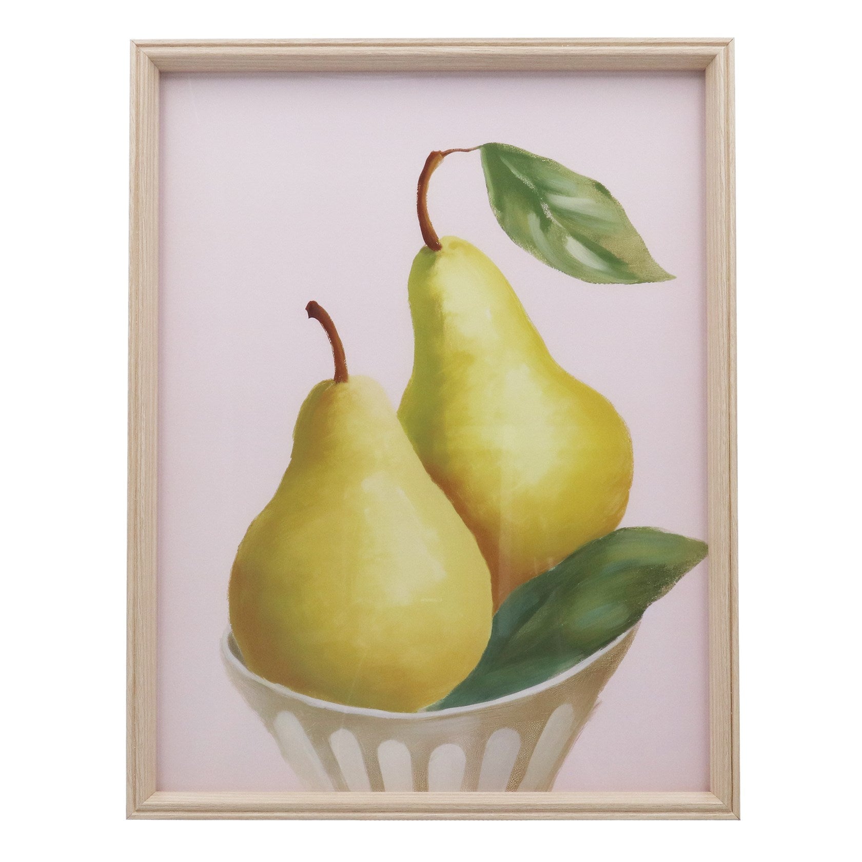 Pears natural framed print (Large)