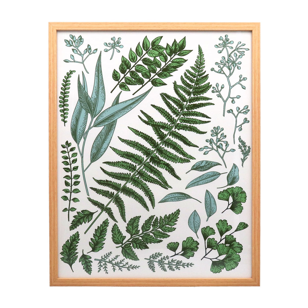 Leaf study natural framed print (X-large)
