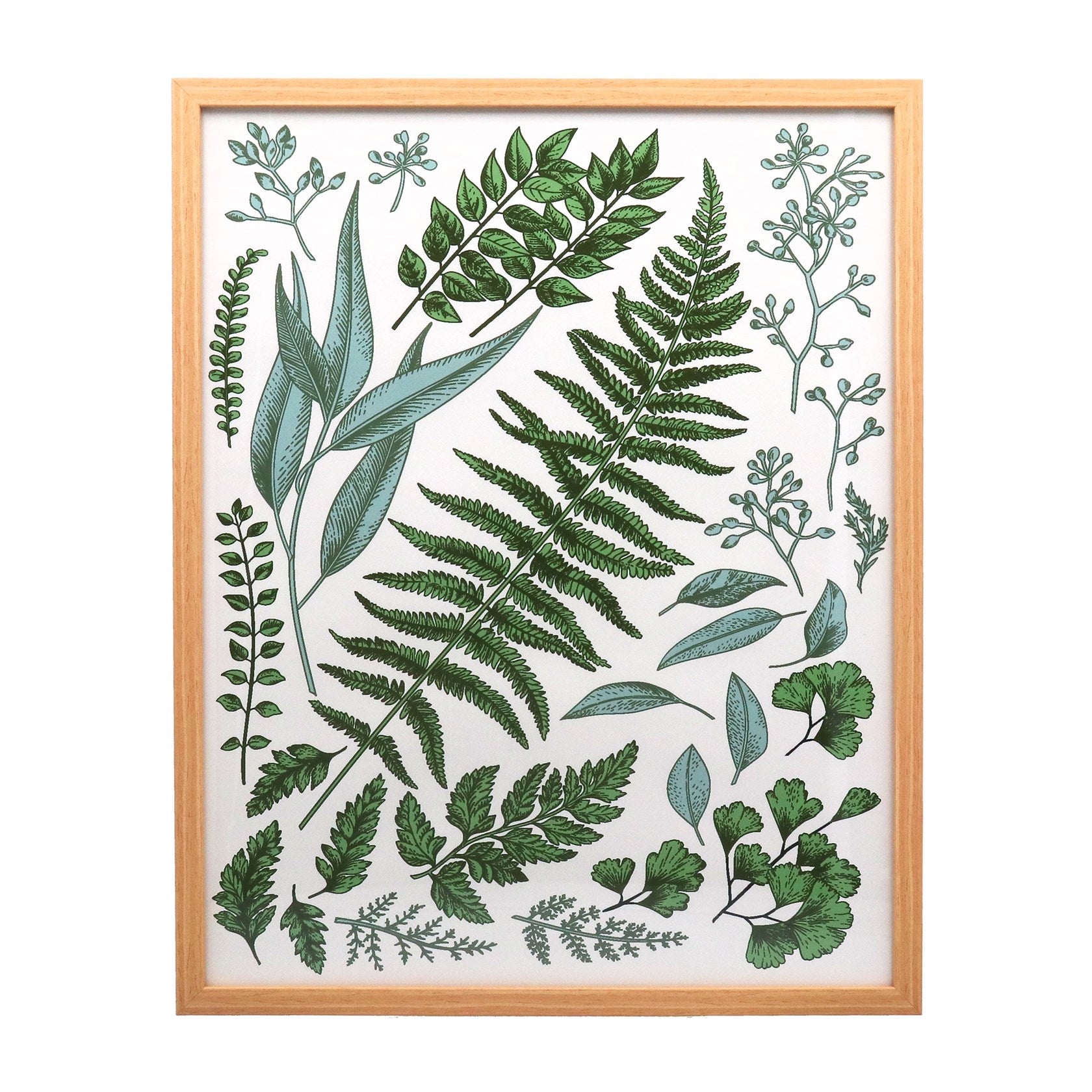 Leaf study natural framed print (X-large)