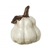 Tall cream ceramic squash/pumpkin