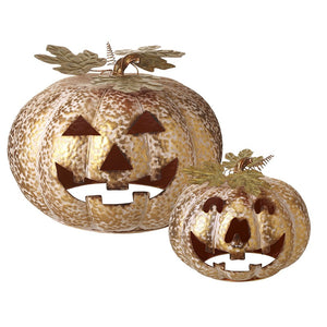 Gold Halloween pumpkins