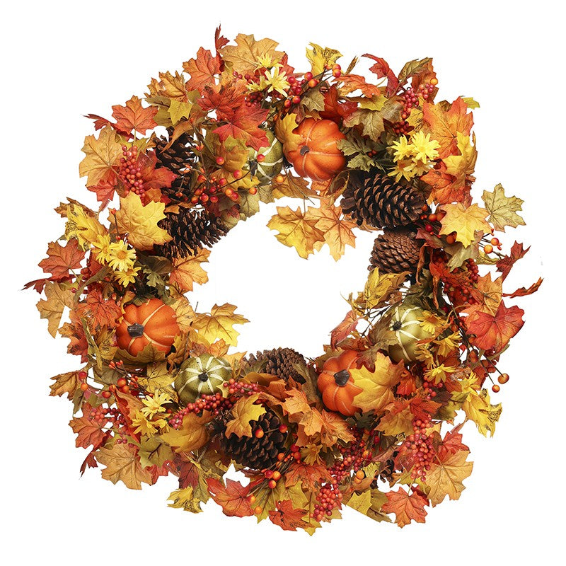 Autumnal pumpkin wreath