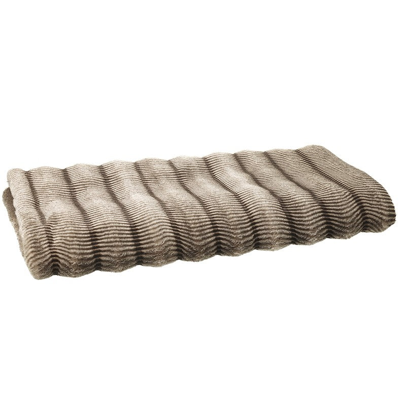 Dark brown faux fur throw