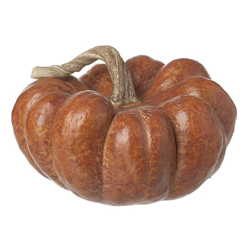 Orange pumpkin with gold stalk