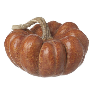 Orange pumpkin with gold stalk