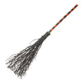 Witches broom with striped handle