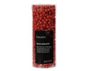 Christmas red beaded garland