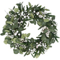 Eucalyptus & white berries wreath