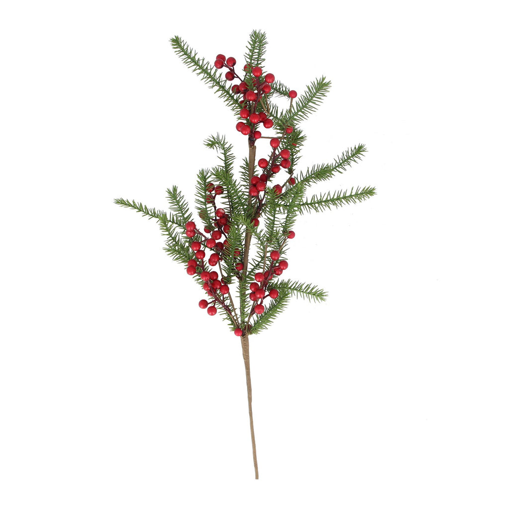 Fine fir/red berry spray