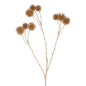 Gold thistle pom pom branch
