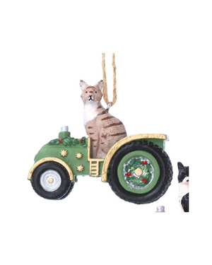 Cat/dog in tractor hanging dec