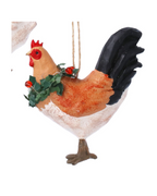 Hen/rooster hanging decorations