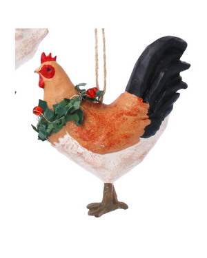 Hen/rooster hanging decorations