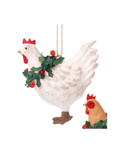 Hen/rooster hanging decorations