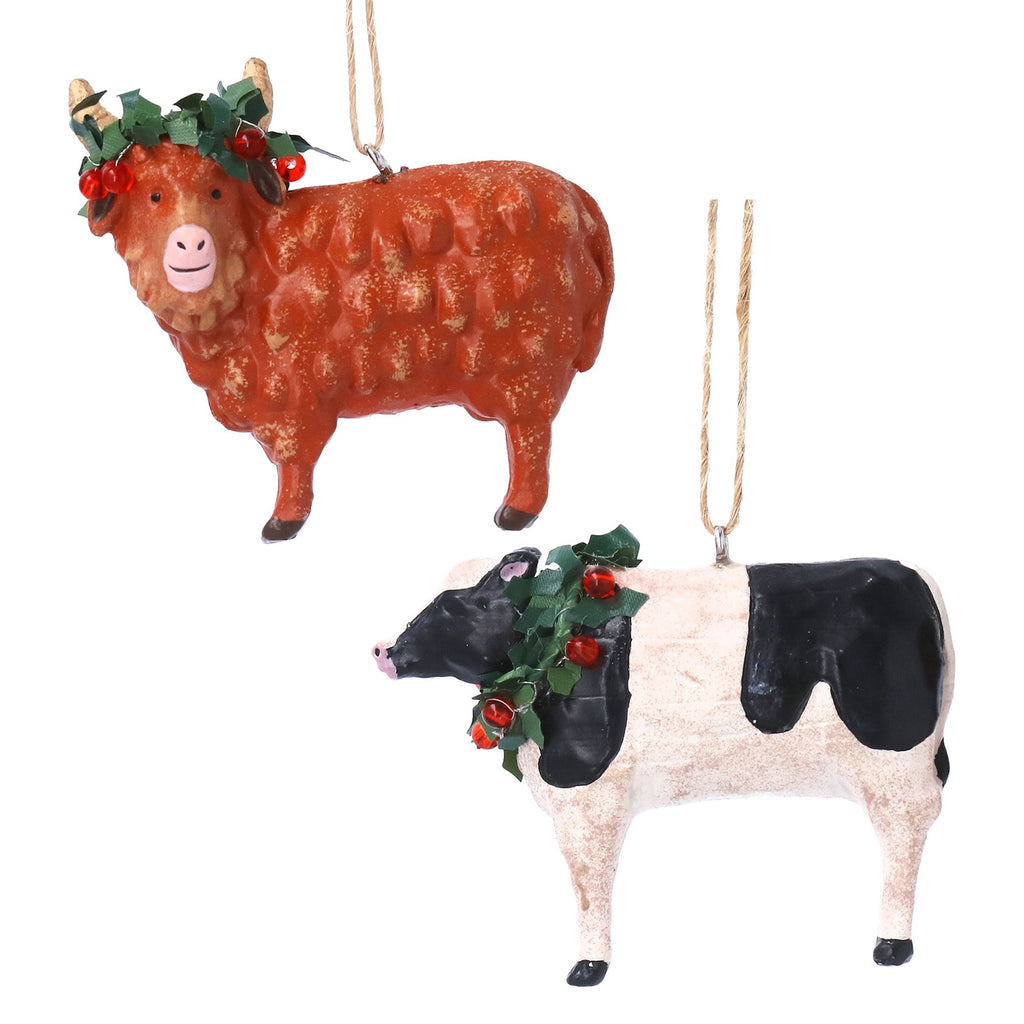 Dairy/highland cow hanging dec