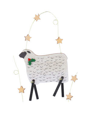 Wood donkey/sheep/pig hanging dec