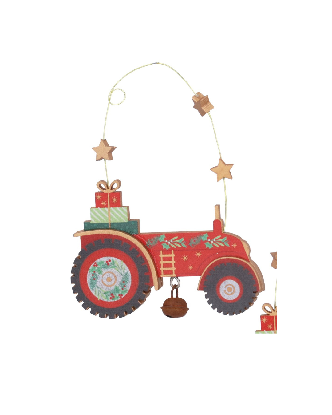 Wood tractor hanging decs