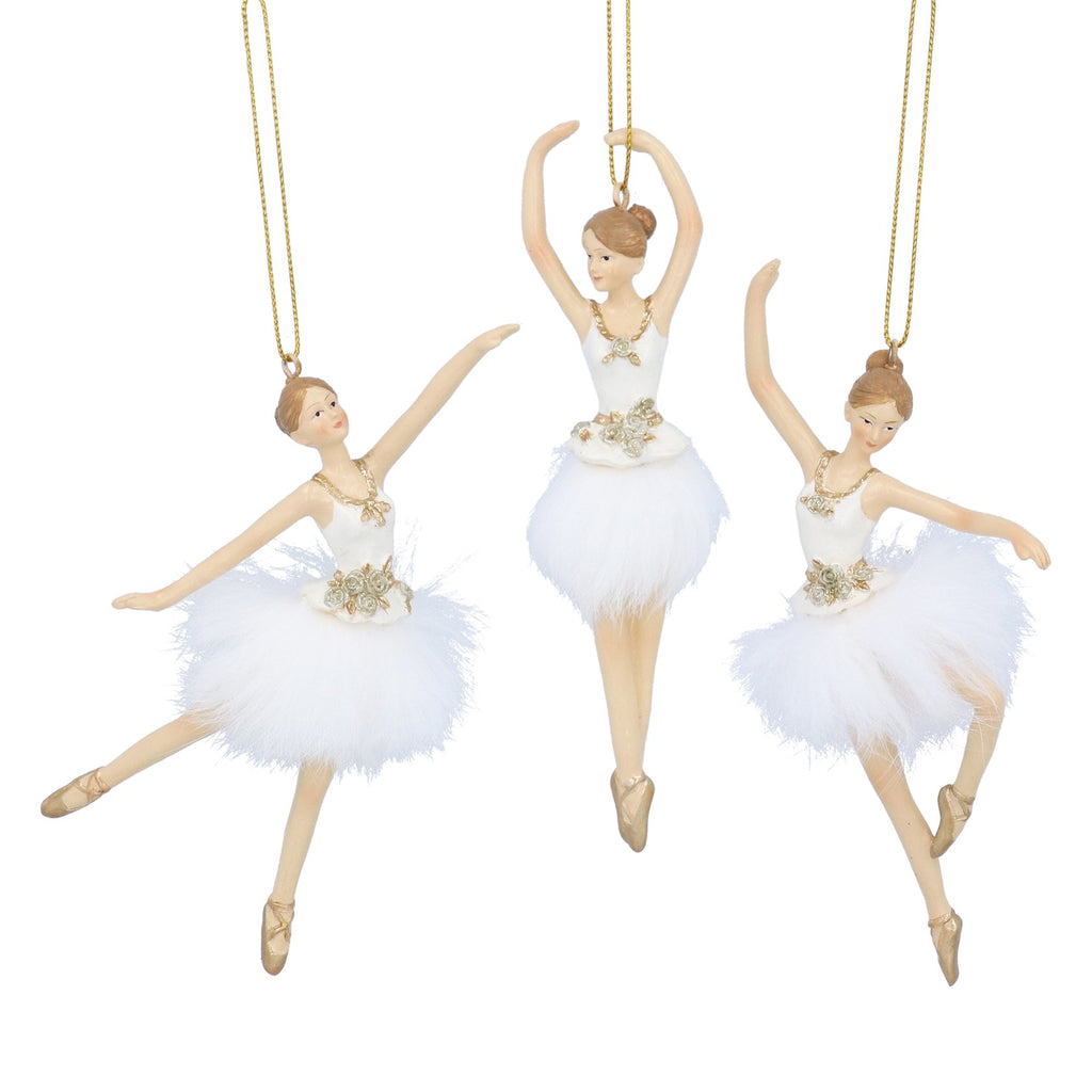 Cream & gold ballerina hanging decs