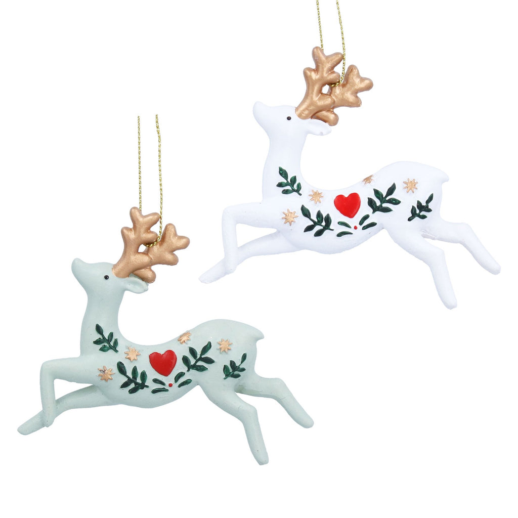 Alpine folk print reindeer