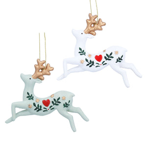 Alpine folk print reindeer
