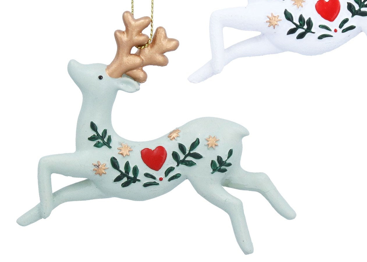 Alpine folk print reindeer