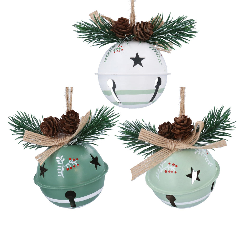Green/white bell hanging dec