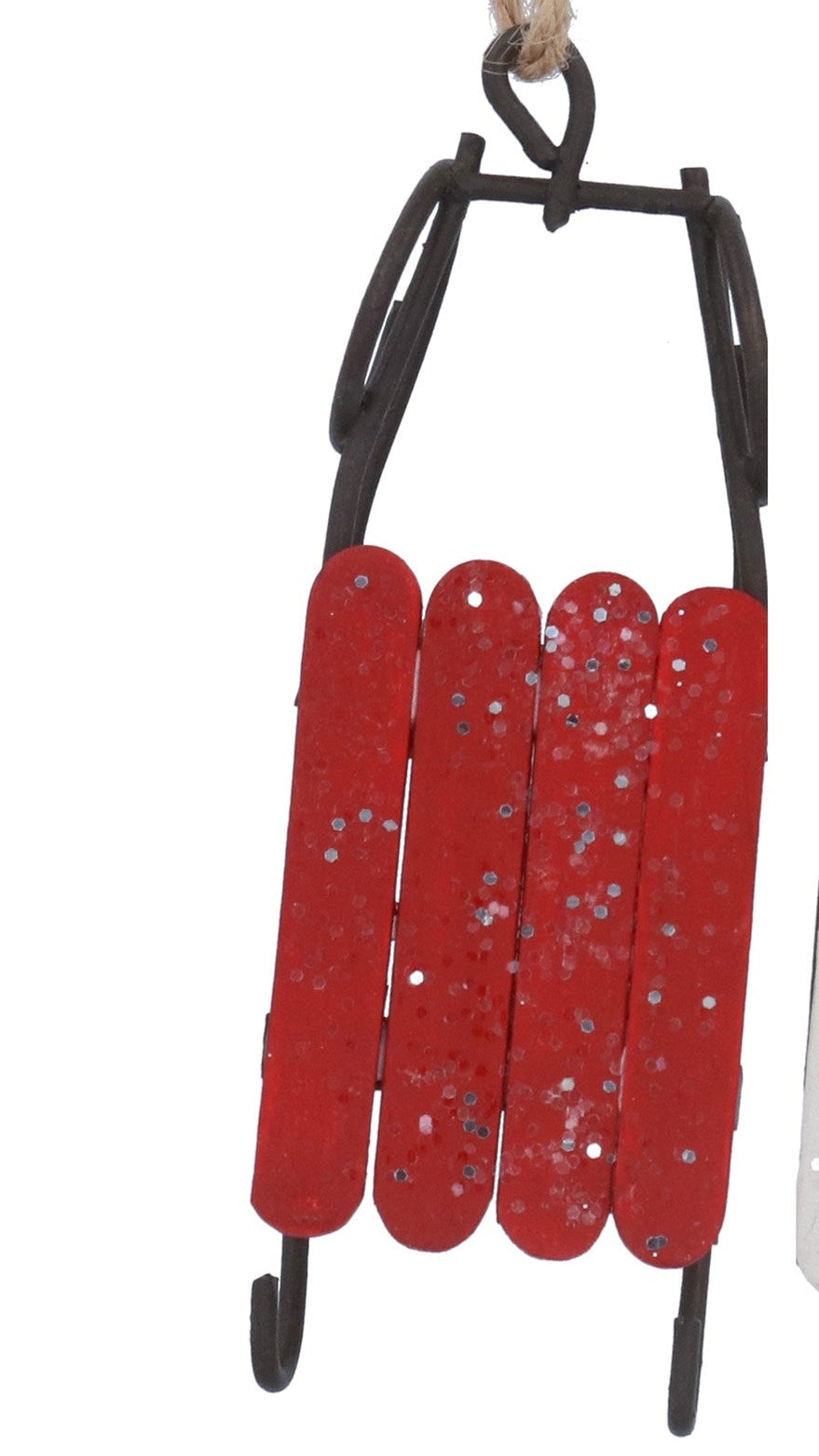 Red/white sleigh hanging dec