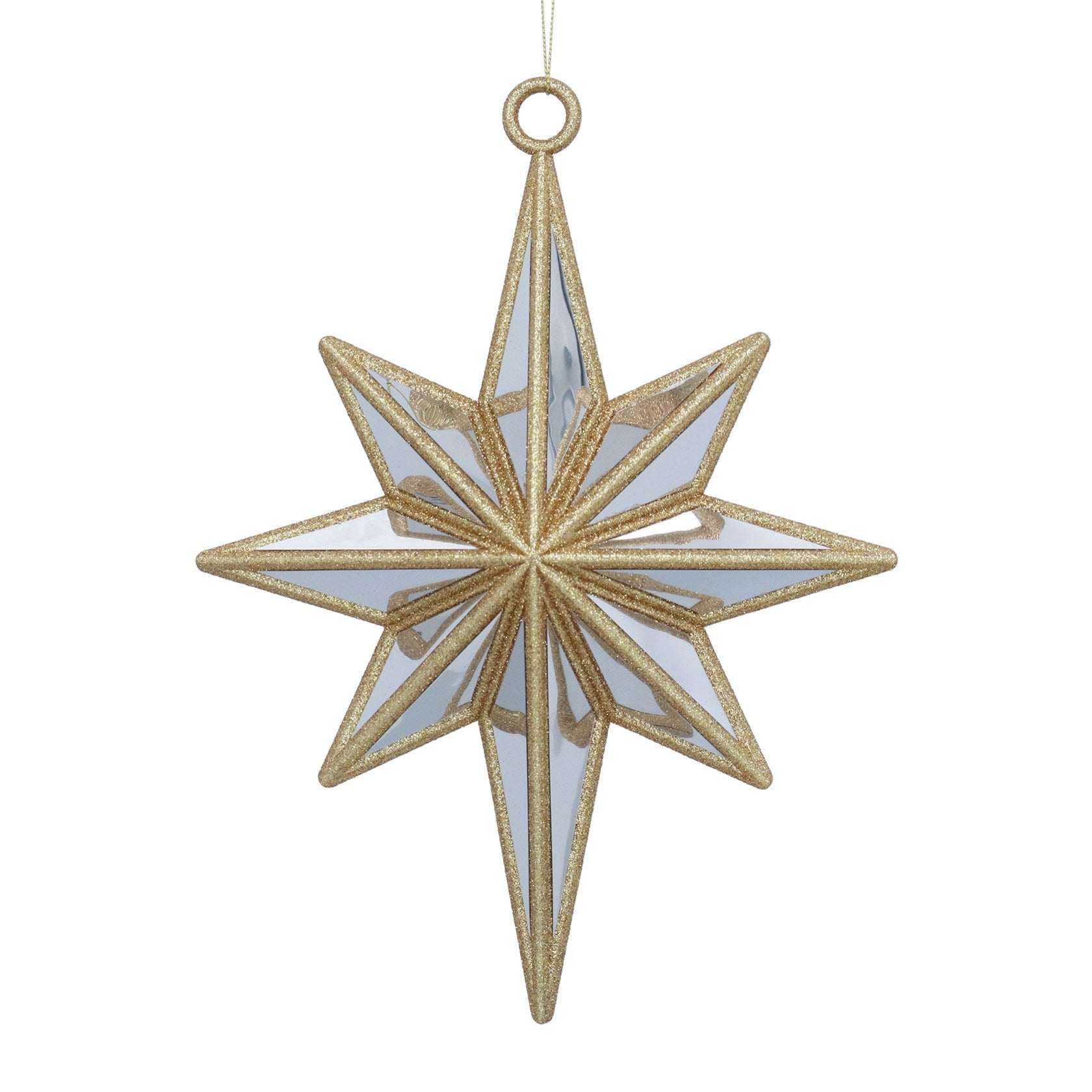 Gold mirror 8-point star dec