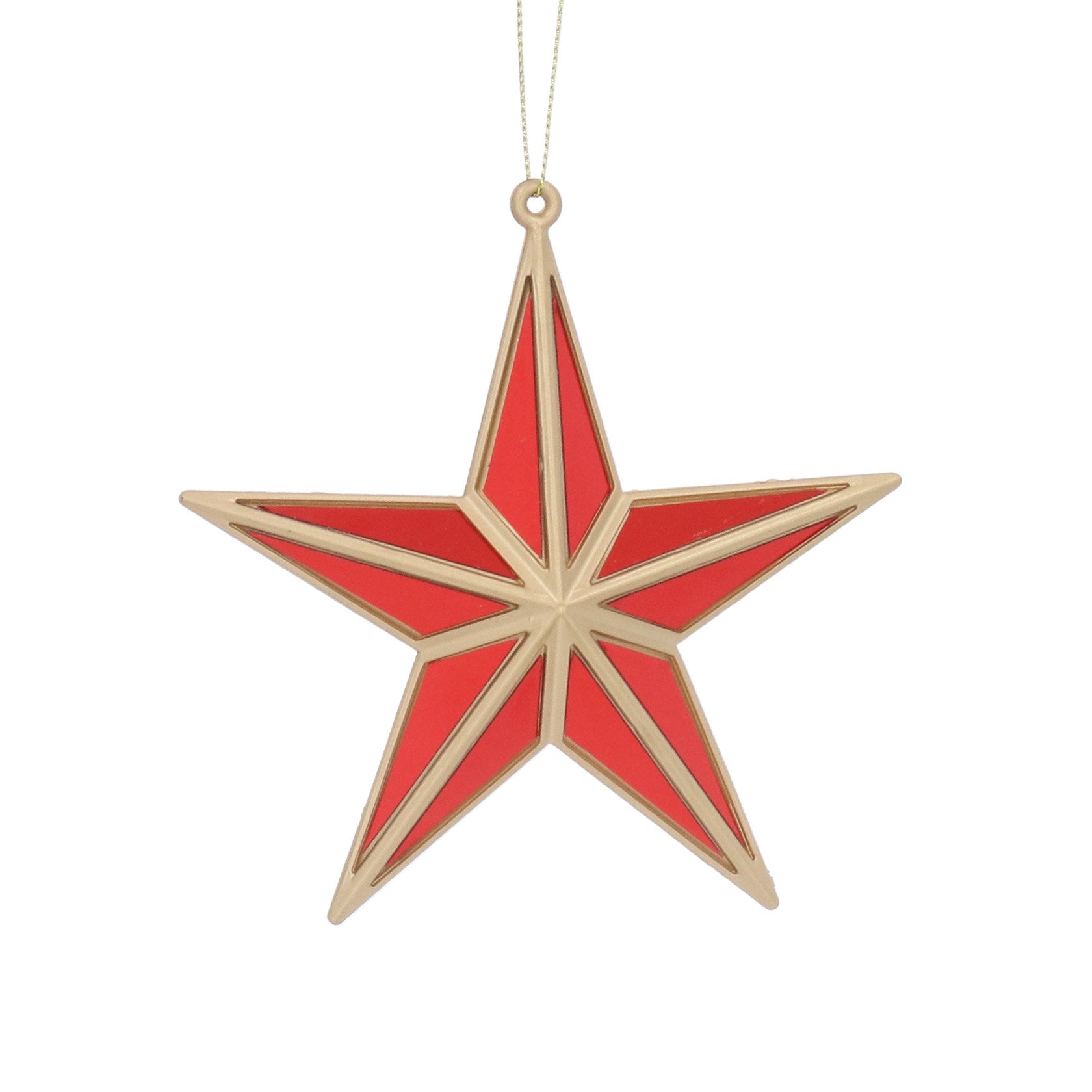 Gold & red mirrored 5-point star