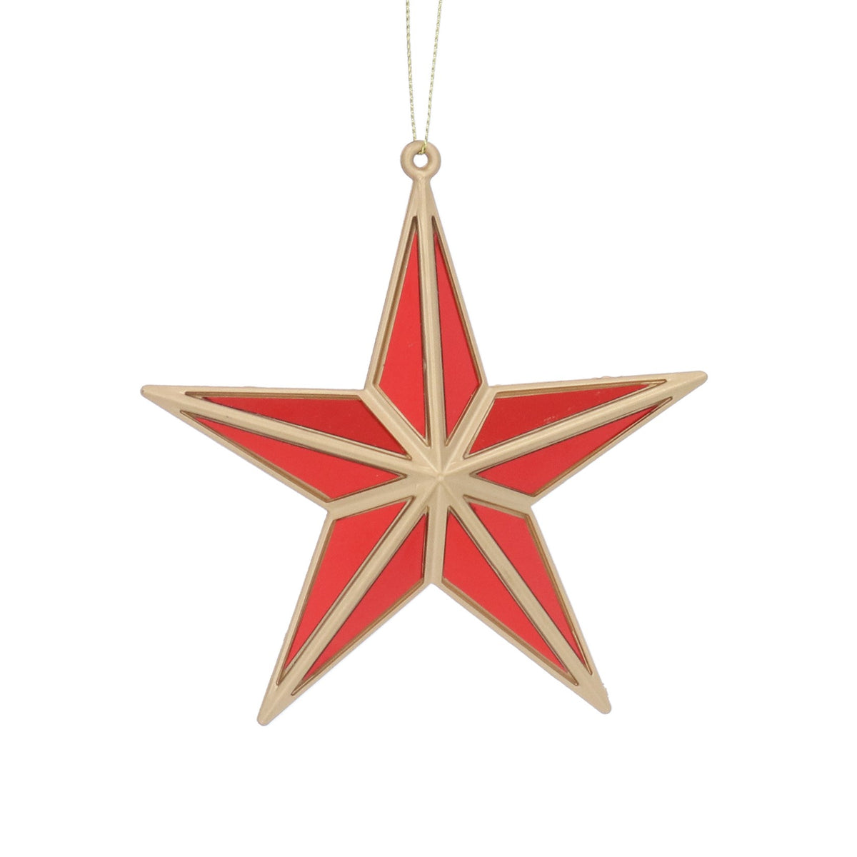 Gold & red mirrored 5-point star