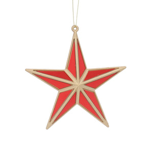 Gold & red mirrored 5-point star