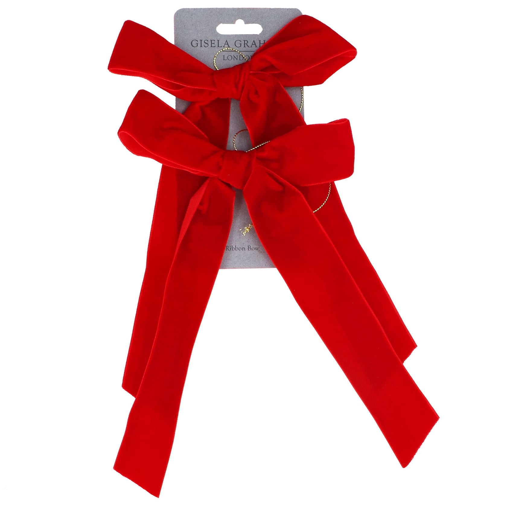 Christmas red velvet bow (Pack of 2)