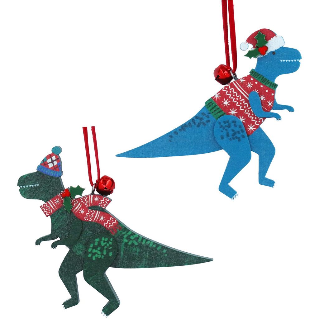 Jolly T-Rex wooden decs