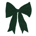 Dark green velvet clip on bow (Large)