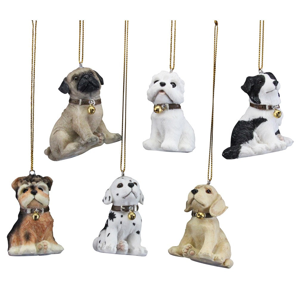 Canine friends hanging decorations