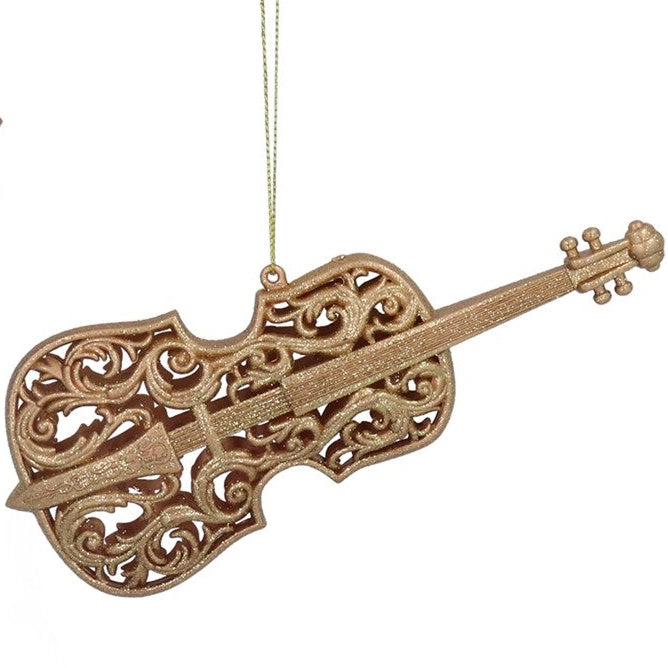 Matt gold filigree musical instruments