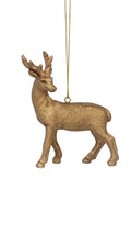 Old gold stag hanging decs