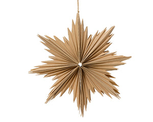 Hanging Light Brown Paper Star